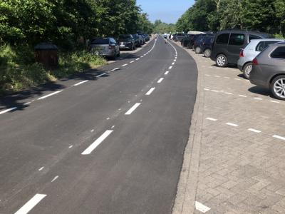 nieuwe asfaltlaag Badweg