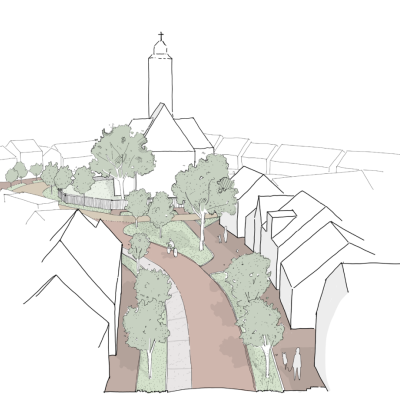 Tekening centrum Burgh