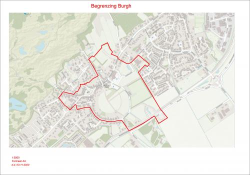 Kaart begrenzing Burgh